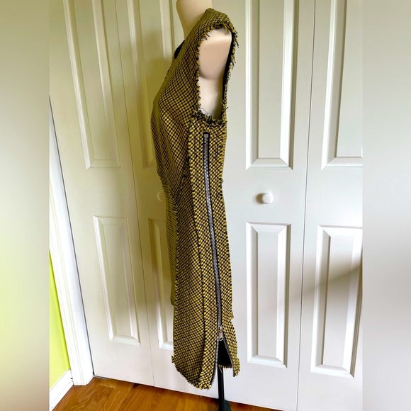 3.1 PHILLIP LIM Yellow Wool Sleeveless Dress 2 NWT - Picture 2 of 6